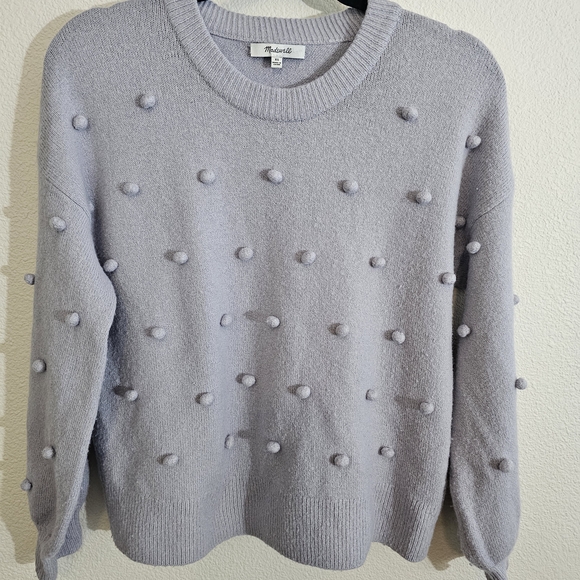 Madewell Brockton Sweater XS Purple Bobble - Picture 5 of 11